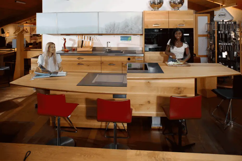 Höhenverstellbare Küche als animiertes Gif 