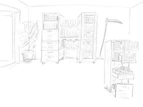 Büchersarg oder Sarg als Bücherschrank