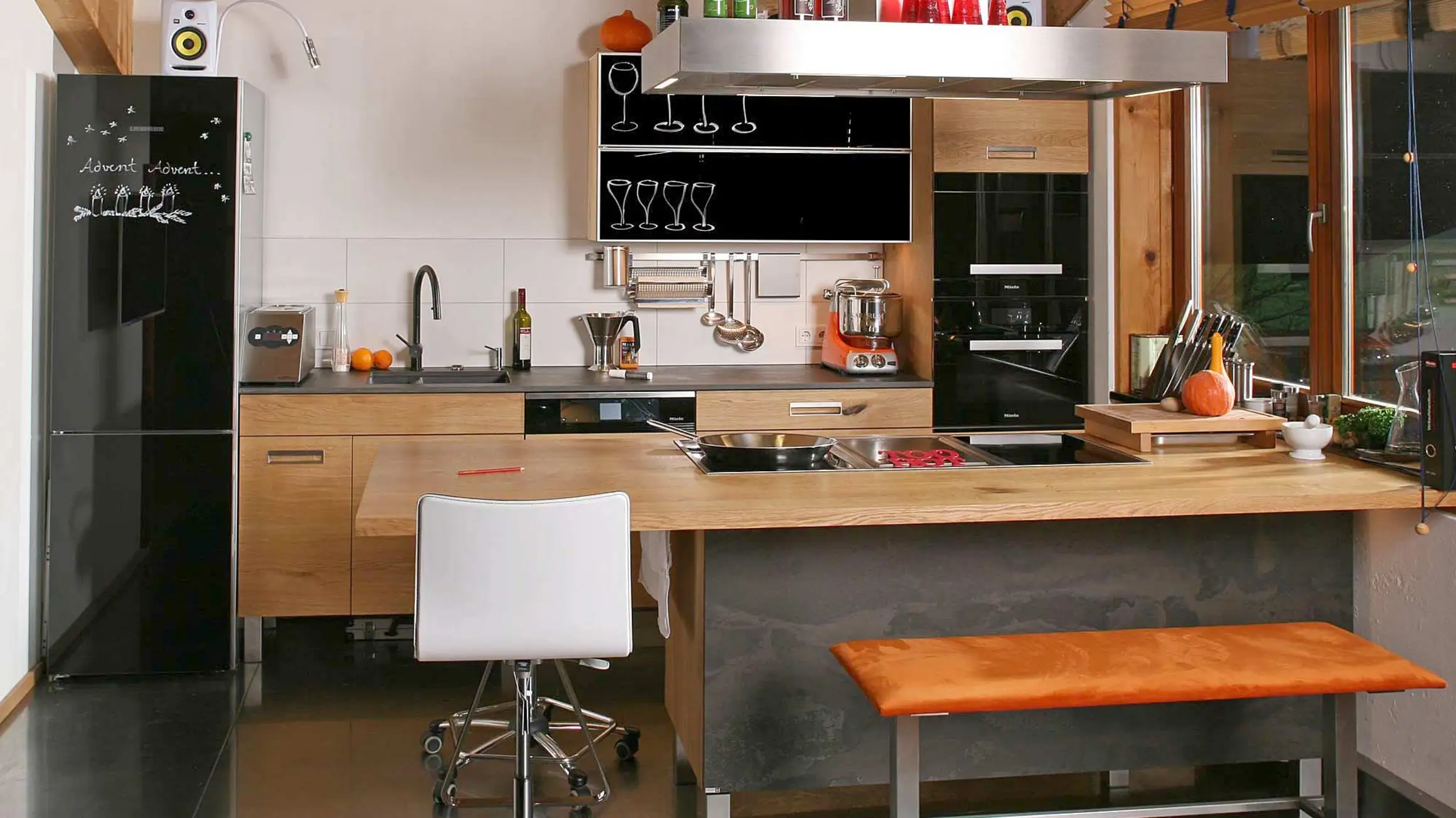 Eichen-Massivholzküche bemalbar Eichen-Massivholzküche bemalbar