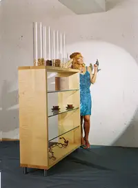 Buchenschrank mit Marmorfront