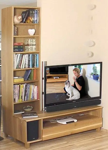 TV-Lowboard mit Regalkombi TV-Lowboard mit Regalkombi