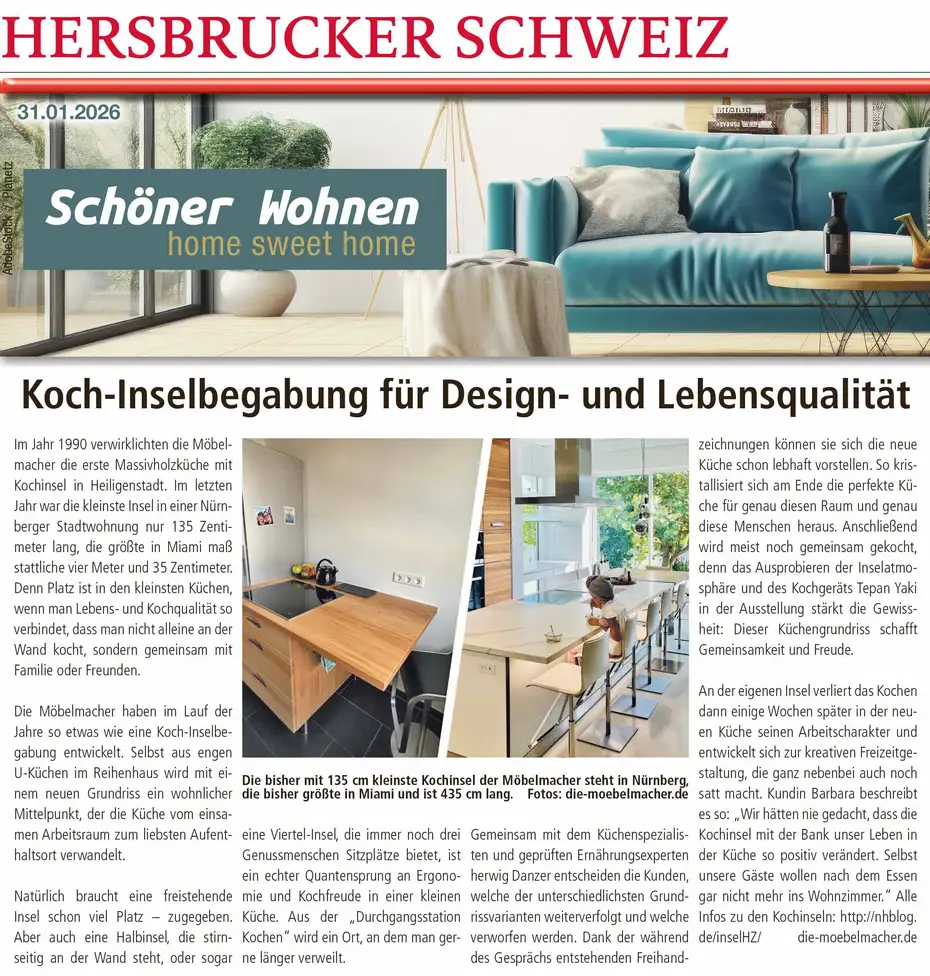 Kochinseln in der Presse 