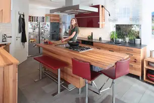 Elsbeere Massivholzküche Elsbeere Massivholzküche