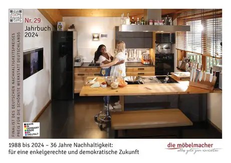 Jahrbuch 2024 der Möbelmacher zum Download Wenn Sie auf das Bild klicken, können Sie die interaktive Jahrbuch-Datei (13 MB) herunterladen und auf alle Links klicken.