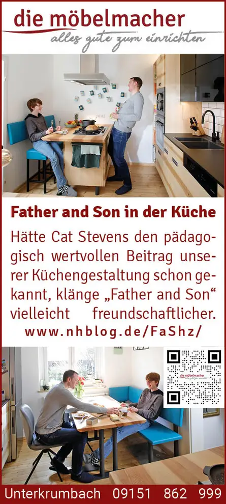 Anziege zum Thema Father and Son in der Küche Anziege zum Thema Father and Son in der Küche