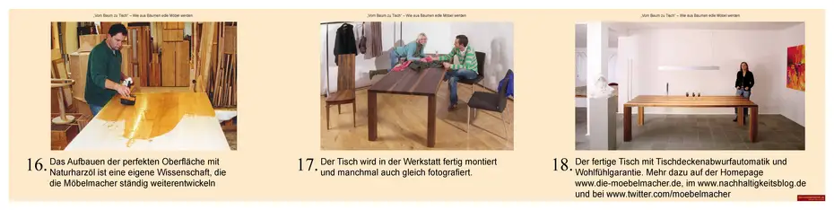 Tische aus Massivholz machen Freude