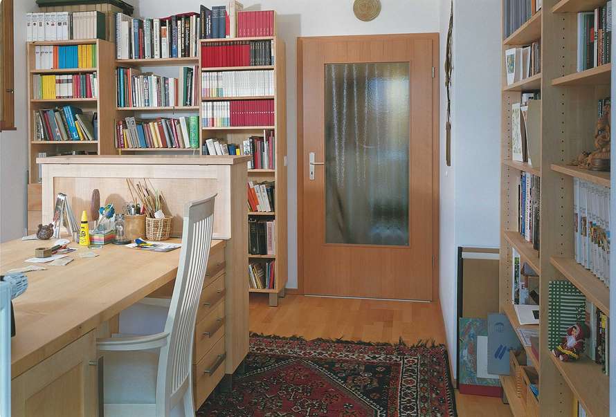 Büro aus Ahorn-Massivholz