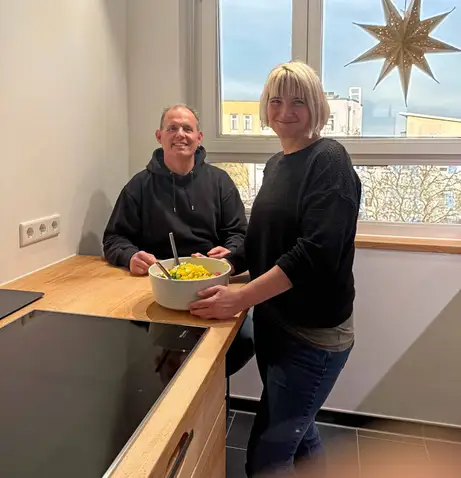 Unsere kleinste Kochinsel in der Minimalistenküche mit 135 cm 