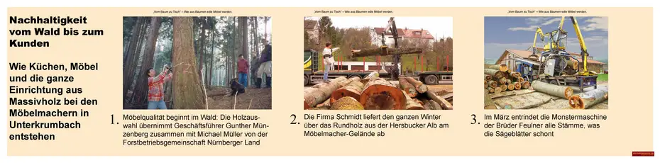 Massivholztische entstehen aus heimischen Bäumen