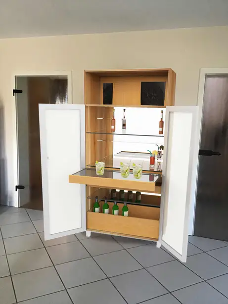 Caipischrank Massivholz Tablarauszug Caipischrank Massivholz Tablarauszug