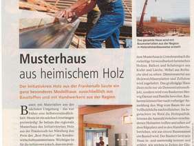 Zeitungsartikel über nachhaltigen Holzbau 