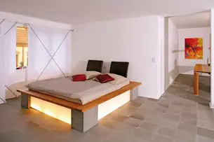 Bett mit Beleuchtung Bett mit Beleuchtung