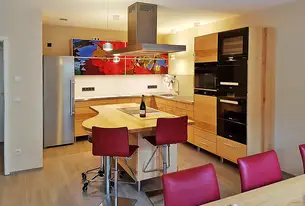 Massivholzinsel in Erfurt 