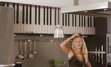 Massivholzküche in Thermobuche 