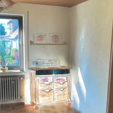 Schallplattenschrank aus Massivholz Schallplattenschrank aus Massivholz