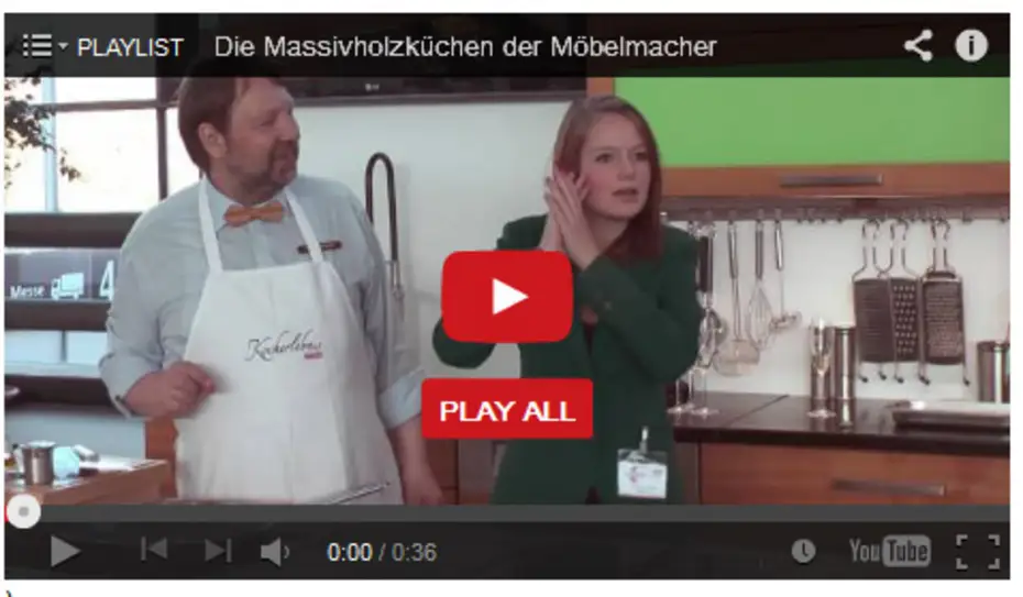 Der Link zur Möbelmacher-Playlist zum Thema Massivholzküchen