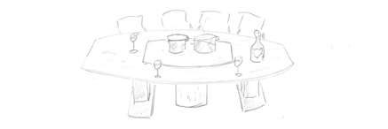 Der erste Konferenz- und Kochtisch 