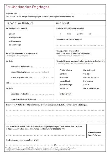 Jahrbuch-Fragebogen