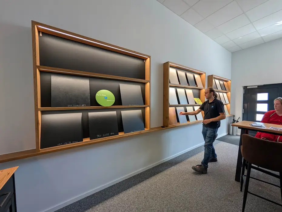 Präsentationsrahmen aus gezinkter Eiche 