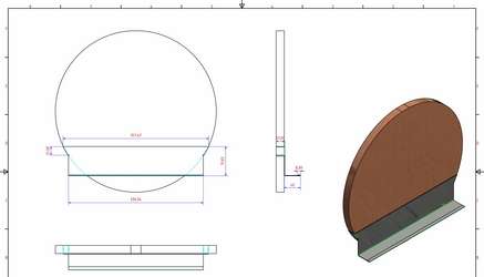 Edelstahlleiste für Couchtisch-Notenständer Edelstahlleiste für Couchtisch-Notenständer
