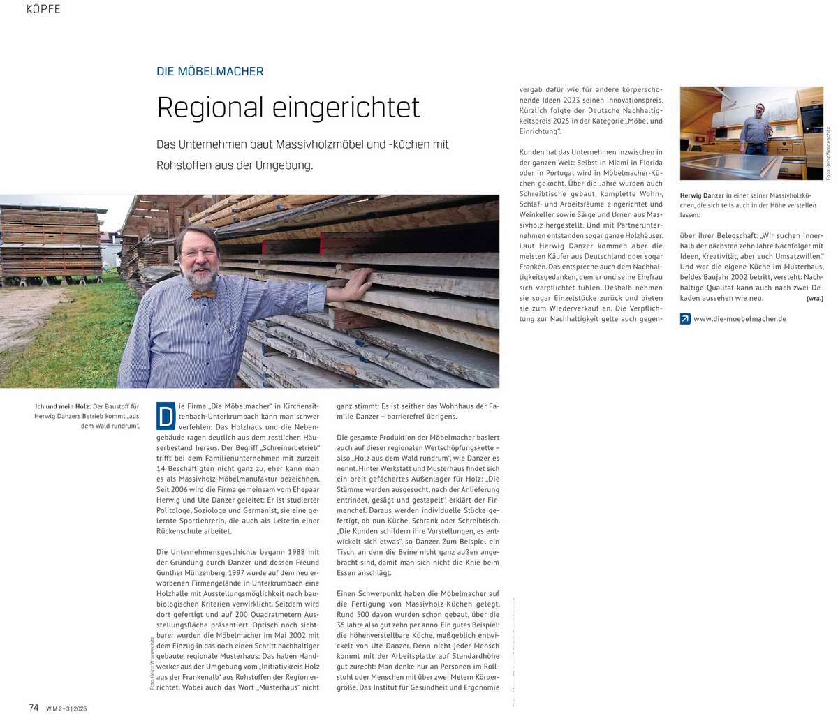 Artikel in der WiM, dem IHK-Magazin Mittelfrankens 