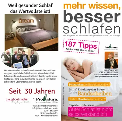 Broschüre 187 Tipps für gesunden Schlaf Broschüre 187 Tipps für gesunden Schlaf