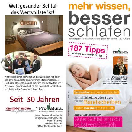 Broschüre 187 Tipps für gesunden Schlaf