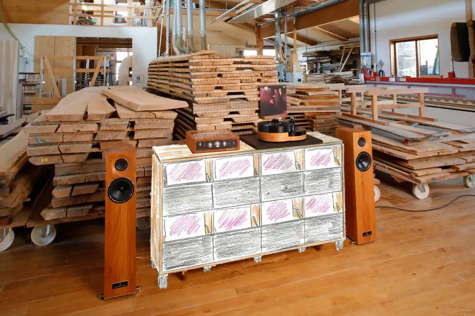 Schallplattenregal aus Eiche Massivholz Schallplattenregal aus Eiche Massivholz