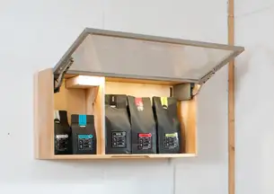 Schlatbares Glas im Küchenschrank 