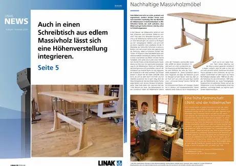 Unsere Story im gedruckten LINAK Newsletter Unsere Story im gedruckten LINAK Newsletter