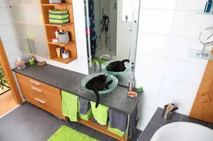 Badezimmer aus Massivholz