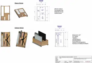 Individuell angepasste Rollcontainer aus Massivholz Individuell angepasste Rollcontainer aus Massivholz