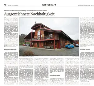 Bayerische Staatszeitung über den Nachhaltigkeitspreis der Möbelmacher Bayerische Staatszeitung über den Nachhaltigkeitspreis der Möbelmacher