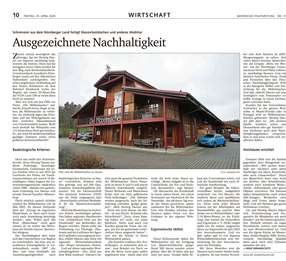 Bayerische Staatszeitung über den Nachhaltigkeitspreis der Möbelmacher 