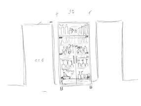 Entwurf Barschrank Massivholz2