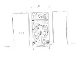 Entwurf Barschrank Massivholz2 Entwurf Barschrank Massivholz2