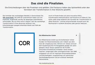 Finalist beim Deutschen Nachhaltigkeitspreis 2025 Finalist beim Deutschen Nachhaltigkeitspreis 2025