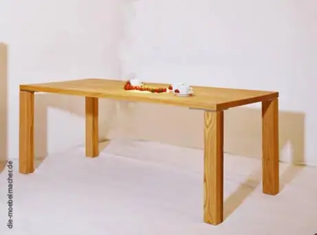 zargenloser Tisch in Eiche