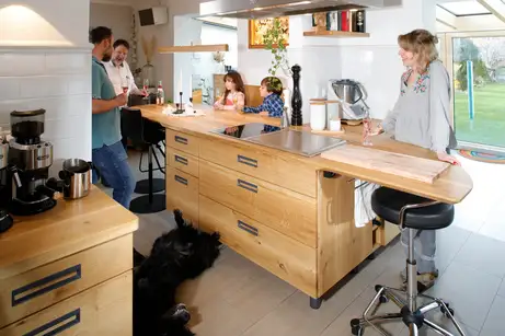 Kücheninsel in massiver Eiche Kücheninsel in massiver Eiche