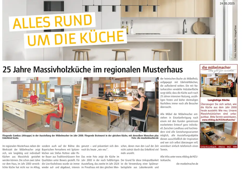 Regionales Musterhaus in der Zeitung Regionales Musterhaus in der Zeitung