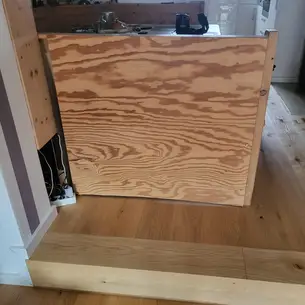 Rückseite der Eckbank