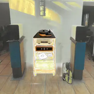 Hifimöbel mit Rollotür Hifimöbel mit Rollotür