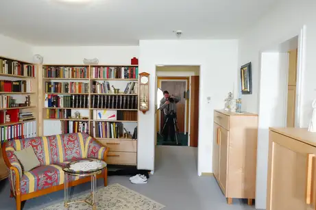 Massivholzwohnzimmer aus Ahorn mit Kirschbaum