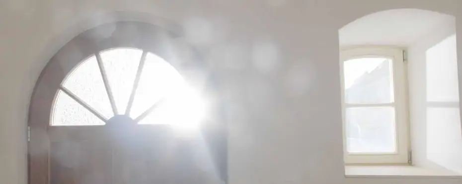 Haustür aus massiver Eiche mit geäztem Glas 