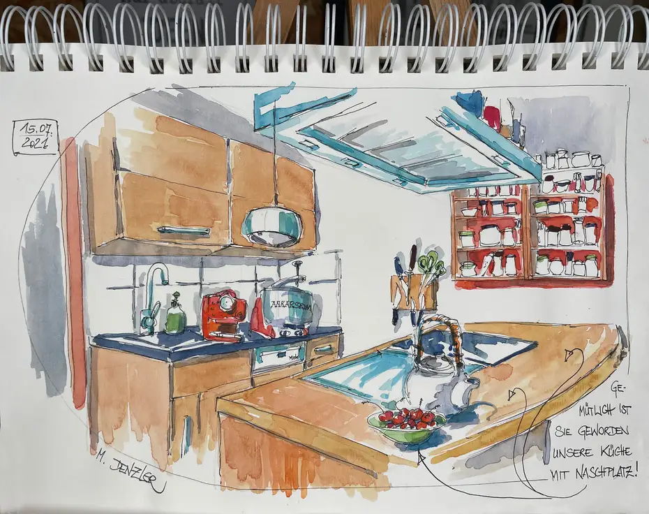 Sketches Sketches von der Massivholzküche