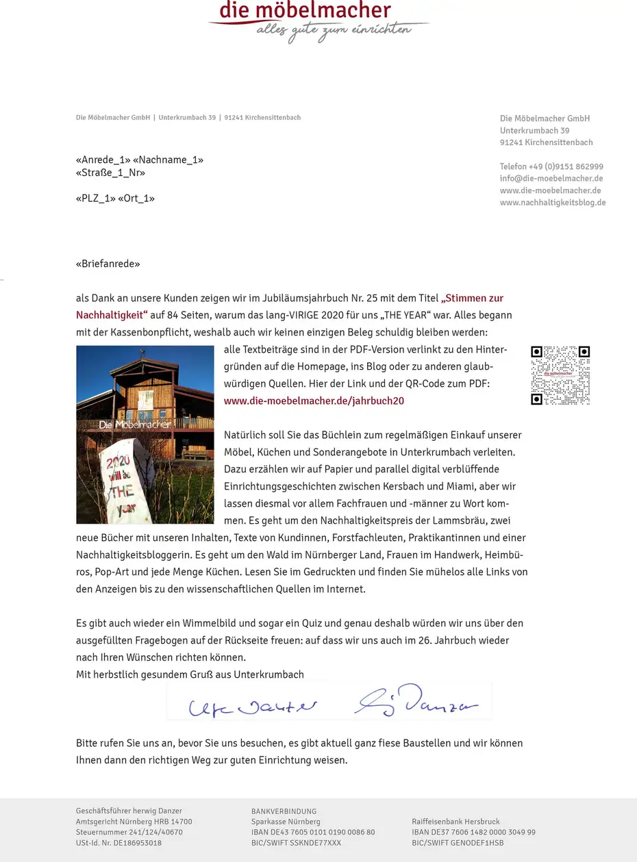 Anschreiben JAhrbuch 2020 Anschreiben JAhrbuch 2020