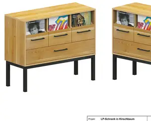 Die Axonometrie des LP-Schrankes, die immer etwas verzogen wirkt (aber korrekt ist) Die Axonometrie des LP-Schrankes, die immer etwas verzogen wirkt (aber korrekt ist)