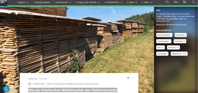 Nachhaltiges Holzlager in Unterkrumbach