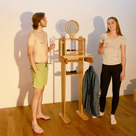 stummer diener Massivholz 