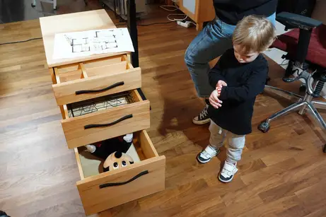 Praktische Einteilungen und Fächer in den Schüben Praktische Einteilungen und Fächer in den Schüben